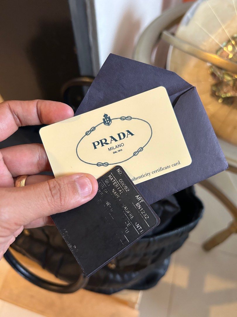 Prada nappa gaufre (Category: Luxury Bags & Wallets) located in Quezon City. Submitted by authenticandluxury_bags (Listing ID 1292261555, Image 3). Description: Inclusions with card no dustbag no paperbag, purchased in japan 2017.