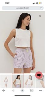 Brandy Melville Alexis Green Cropped Halter Top White S M Pastel 
