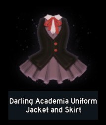 Royale high darling academia uniform jacket and skirt, Video Gaming