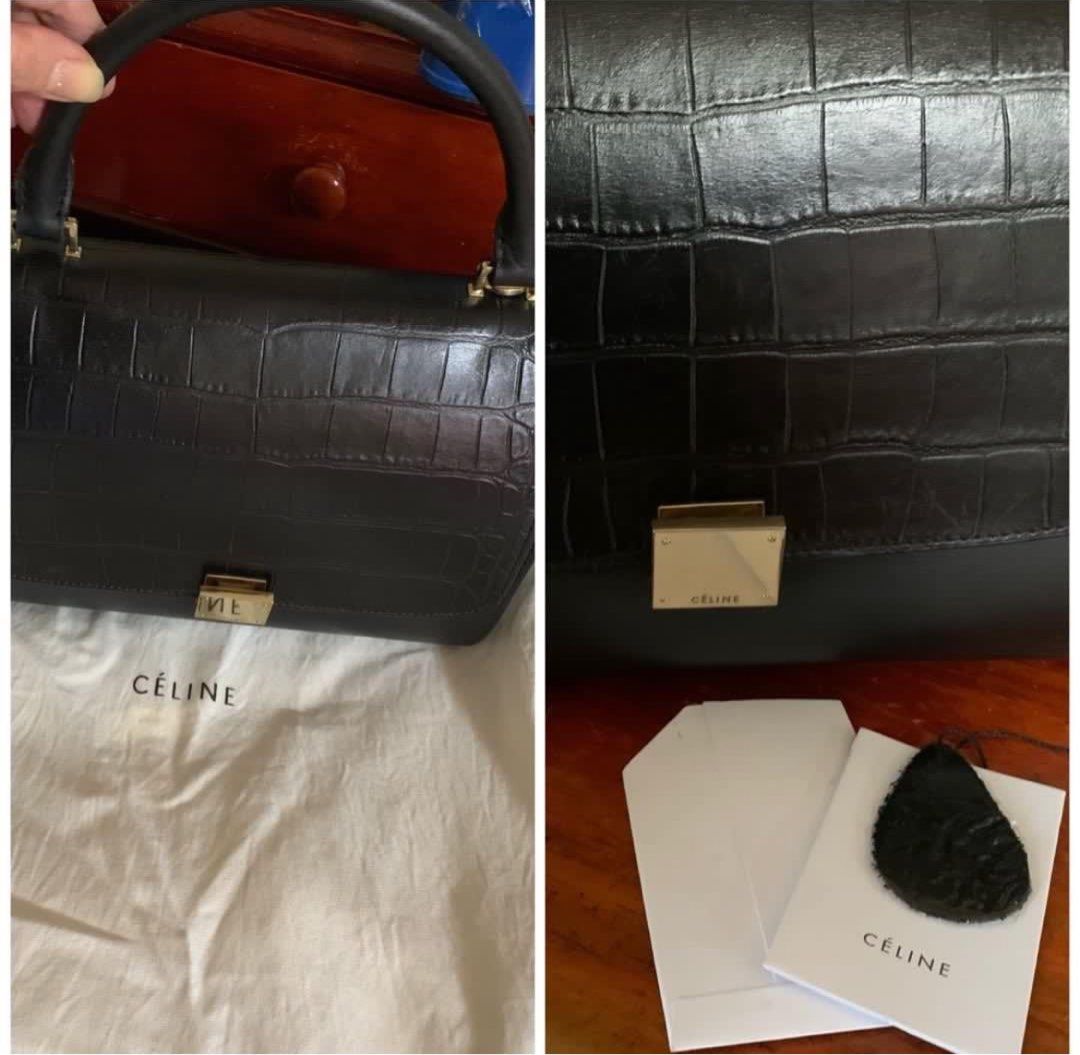 Rush sale! Celine Bag (Category: Luxury Bags & Wallets) located in Marikina City. Submitted by jyzsy (Listing ID 1292113939, Image 1). Description: Celine Trapeze Bag Croco Leather Black See all actual pictures.