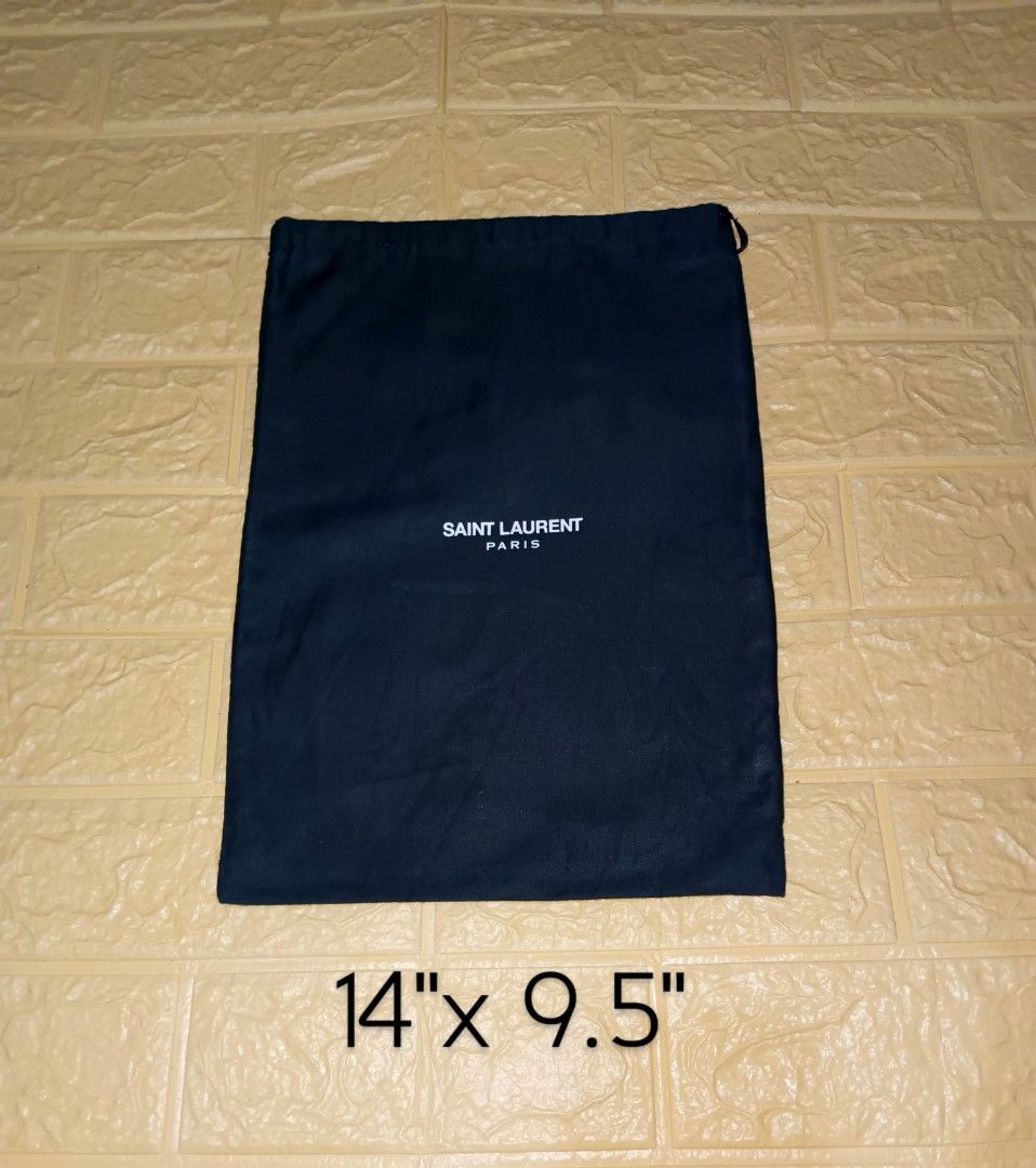 Saint Laurent dust bag (Category: Luxury Bags & Wallets) located in Pagadian. Submitted by luxuryaccessories_ella.2022 (Listing ID 1292219135, Image 1). Description: 👉 excellent condition Reminders: •Measured in inches • All items are preloved/ selected ukays. • Please manage your expectation. •No return, No exchange. •No to long reservation (except Po sa suki ko na Po)‼️ •No to LOW BALLERS‼️(Will not entertain) •NO TO BUGOS BUYERS ‼️or JOY RESE
