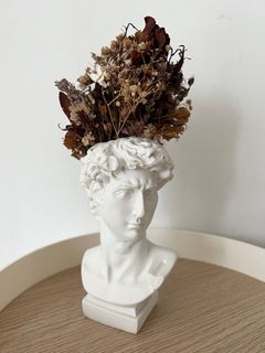 Apollo Greek Roman God Bust Head Statue Cast Marble Sculpture Handmade  12.6΄΄