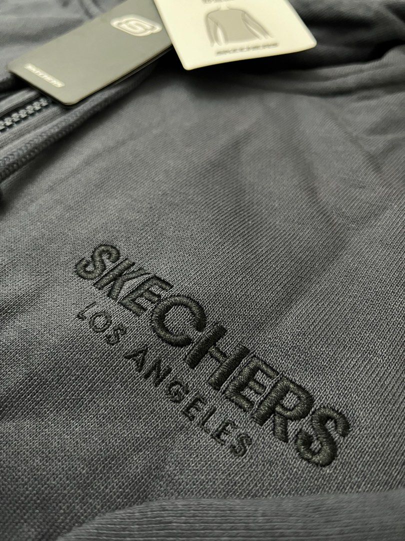 Skechers jacket mens silver deals