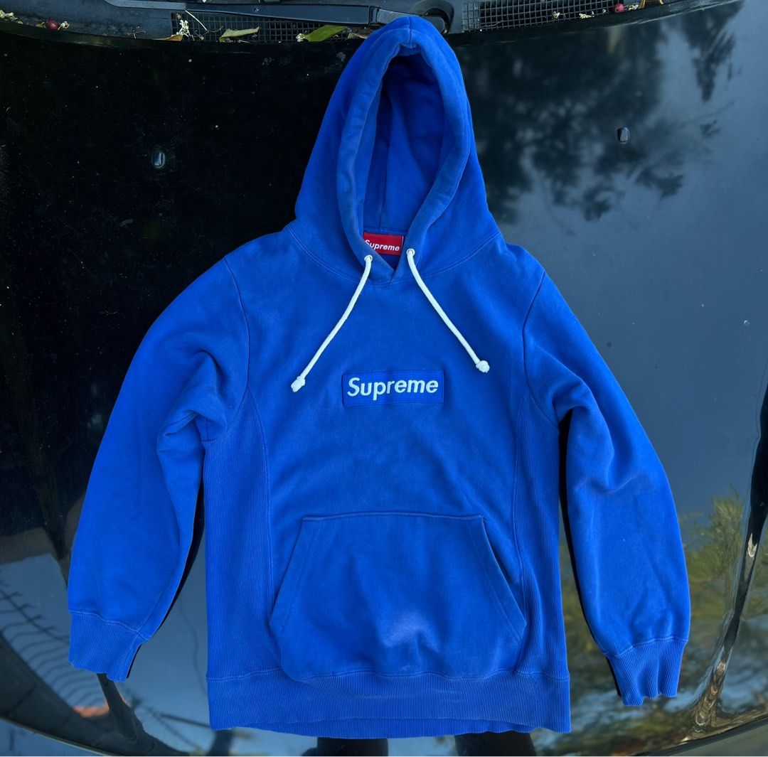 Supreme royal blue box logo top hoodie