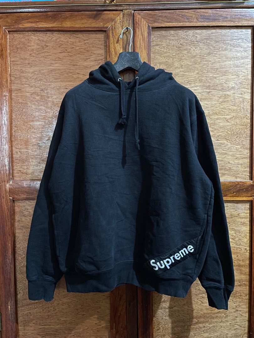 SUPREME CORNER LABEL HOODIE Men s Fashion Tops Sets Hoodies