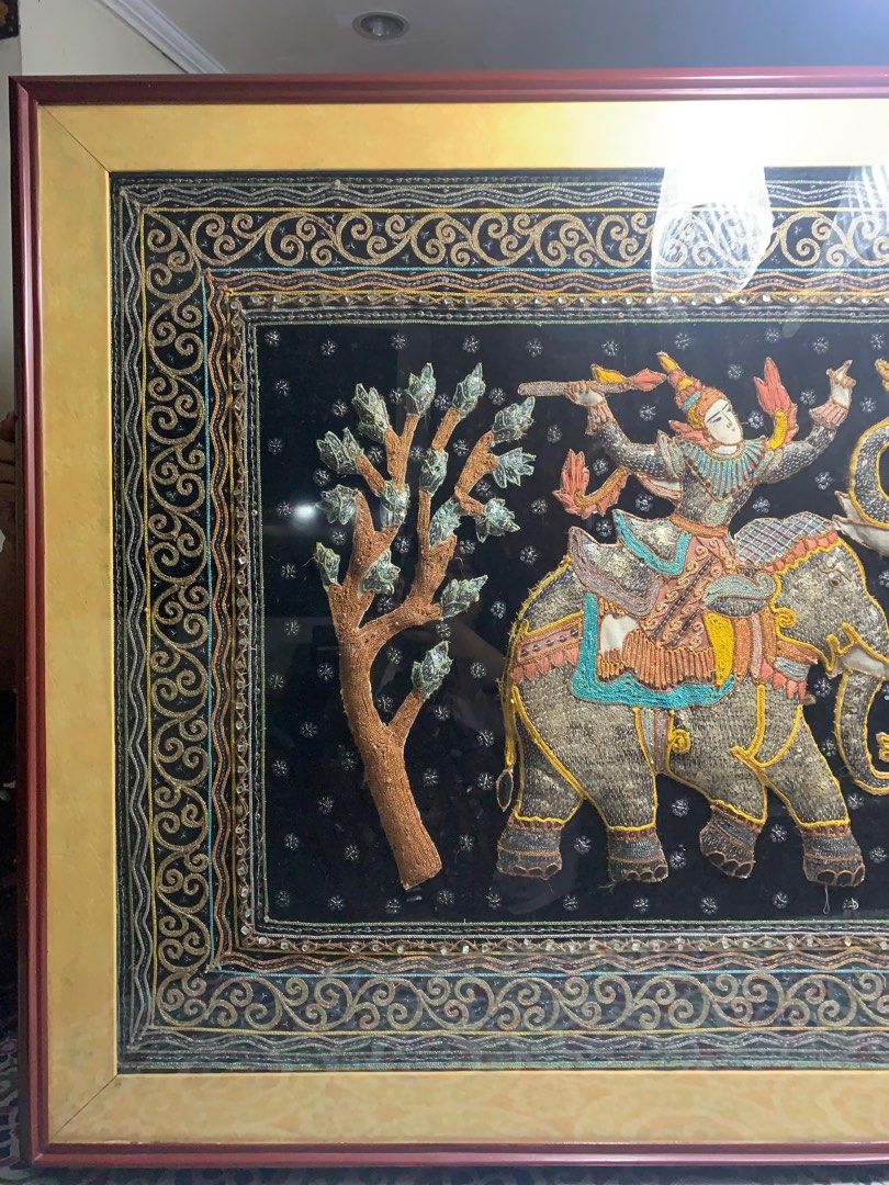 Thai Elephant 3D Puffy Fabric Rectangular Frame Wall Decor (Category: Wall Decor) located in Manila. Submitted by offtherack_mnl (Listing ID 1292124552, Image 2). Description: .