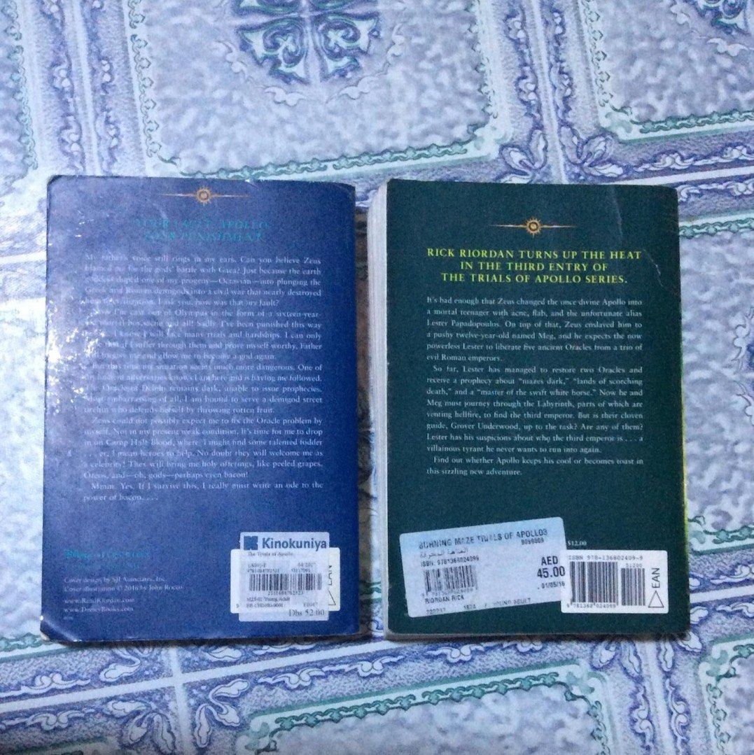 The Trials of Apollo (Category: Storybooks) located in Batangas. Submitted by thasiii (Listing ID 1258148640, Image 2). Description: Burning Maze- No major damages and missing pages, has a minor crack in the back cover but it does not damage the pages The Hidden Oracle - SOLD MOP: GCASH MOD: J&T,LBC.