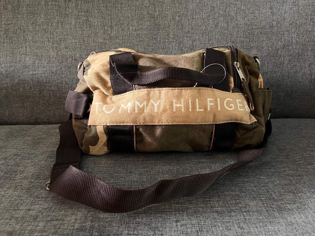 Tommy hilfiger sales camo duffle bag