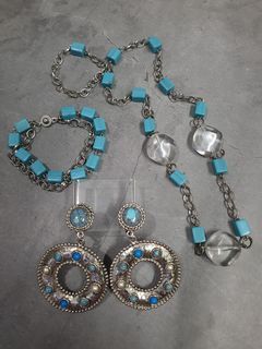 Vintage necklace earrings bracelet set from Japan