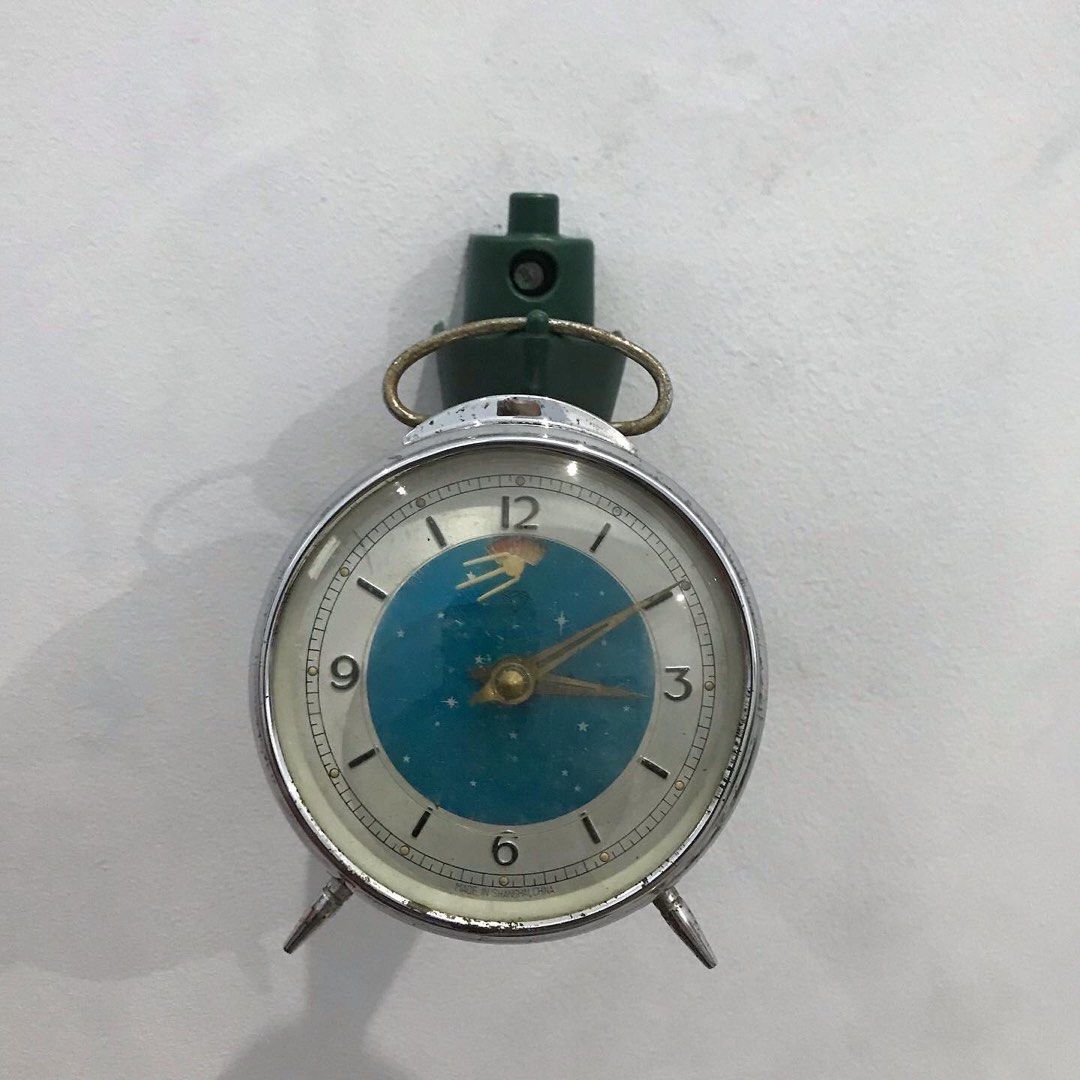 Vintage Sputnik Satellite Alarm Clock 1970’s Diamond Wind Up, Rare