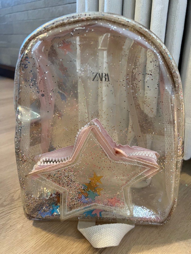 Clear backpack zara Clearance
