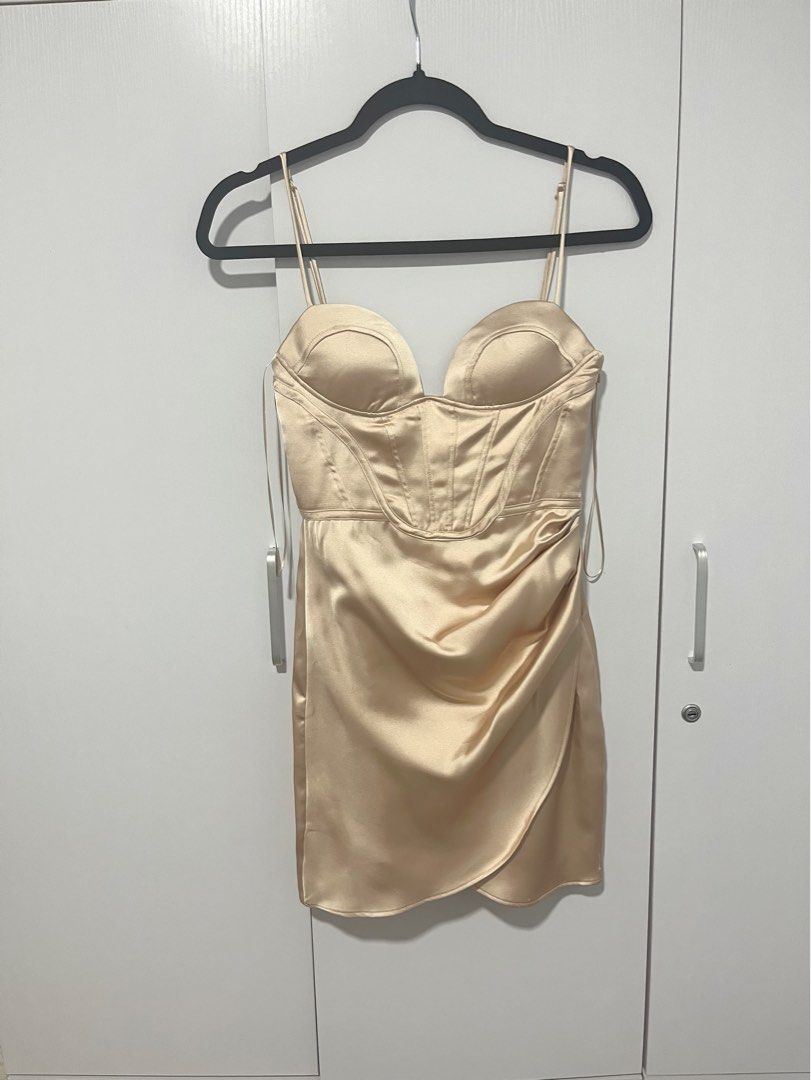Zara Corset Satin Dress, Women's Fashion, Dresses & Sets, Dresses on  Carousell