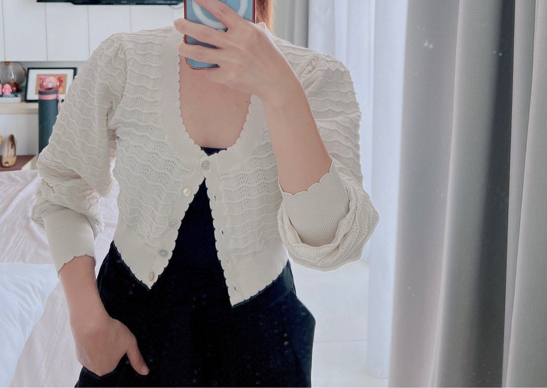 Zara Puff Sleeves Cardigan