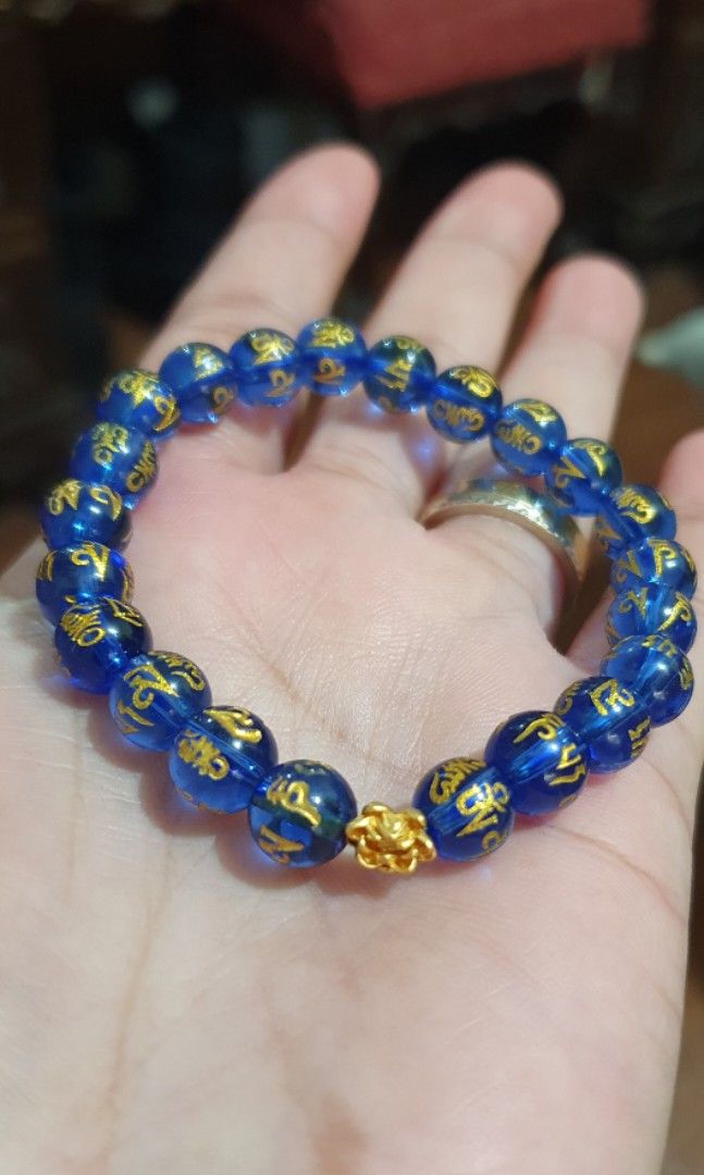 24k piyao lotus blue mantra (Category: Bracelets) located in Taguig. Submitted by ldmagno (Listing ID 1292444660, Image 1). Description: 24k Lotus Blue Mantra Brandnew 💯✅️✅️ Lotus flower symbolises purity,beauty and spiritual awakening💙🤍💙🤍.