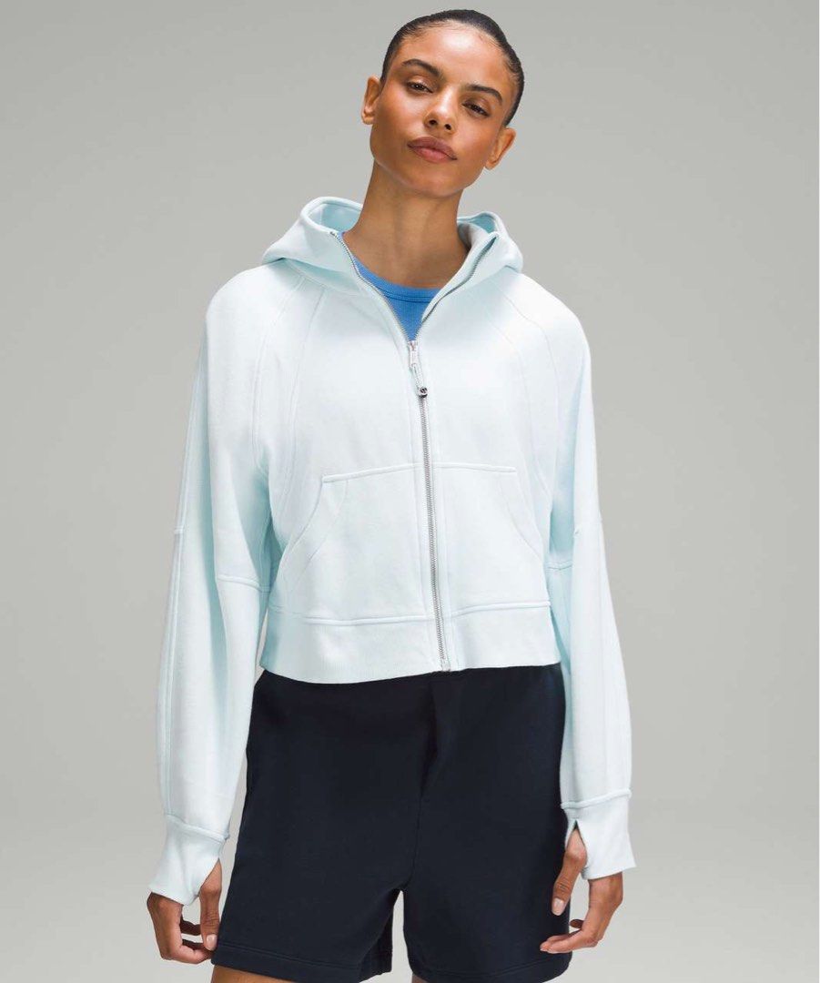 XS/S) Lululemon Full zip oversized scuba hoodie sheer blue, Women's Fashion,  Activewear on Carousell