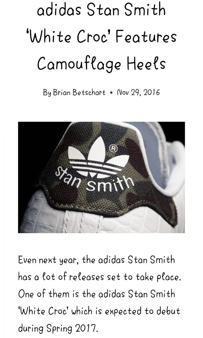 Stan smith croco 2017 store