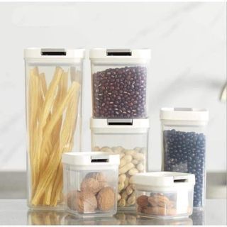 7Pcs. Clear Plastic Airtight Food Storage Container