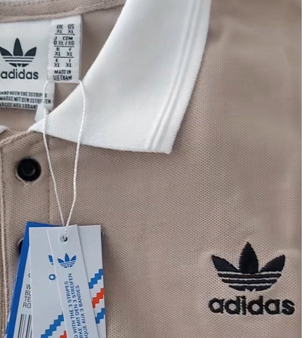 ADIDAS Crop Tennis Luxury Stripe Polo Brown Polo Coklat Full Tag - Main Image