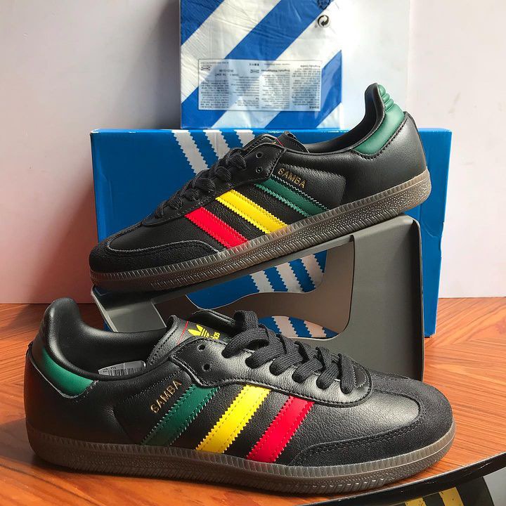 Adidas Samba Adidas Samba Classic Og Black Gumsole Reggae Jamaica Stripes  bob marley, Fesyen Pria, Sepatu , Sneakers di Carousell