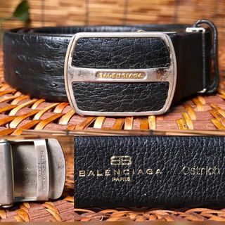 BALENCIAGA Ostrich Leather Belt