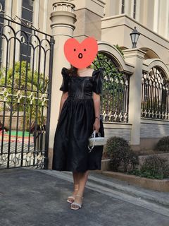 Black Filipiniana Style Dress Used once sa Church event