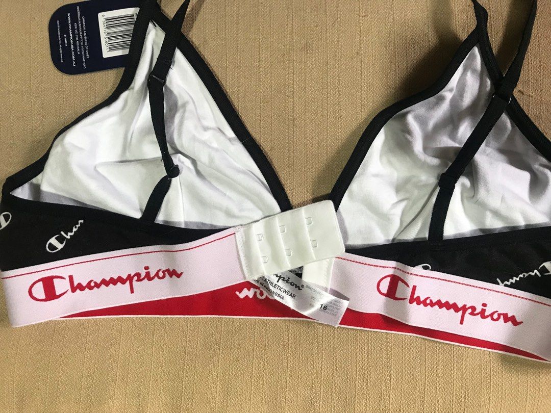 Champion bralette (Category: Activewear) located in San Pedro. Submitted by andr39 (Listing ID 1292310452, Image 2). Description: Champion bralette, garterized and adjustable straps. Never worn. MoP: BPI/Gcash 📍Location: San Pedro, Laguna ❗️No pictures when worn photo ❗️Actual item may vary from actual item due to photo settings or lighting .