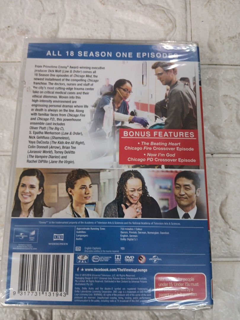 Chicago Med Season One (Category: Storybooks) located in Manila. Submitted by ayinong0453384 (Listing ID 1292347994, Image 2). Description: item is in excellent condition 5cd collection sealed pm for order.