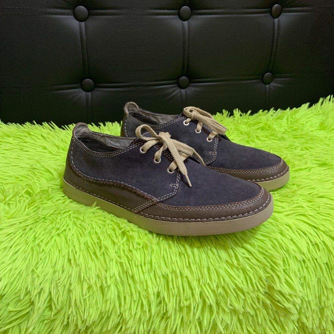 Clarks Suede Gosler Edge Blue Casual Shoes Men s Fashion