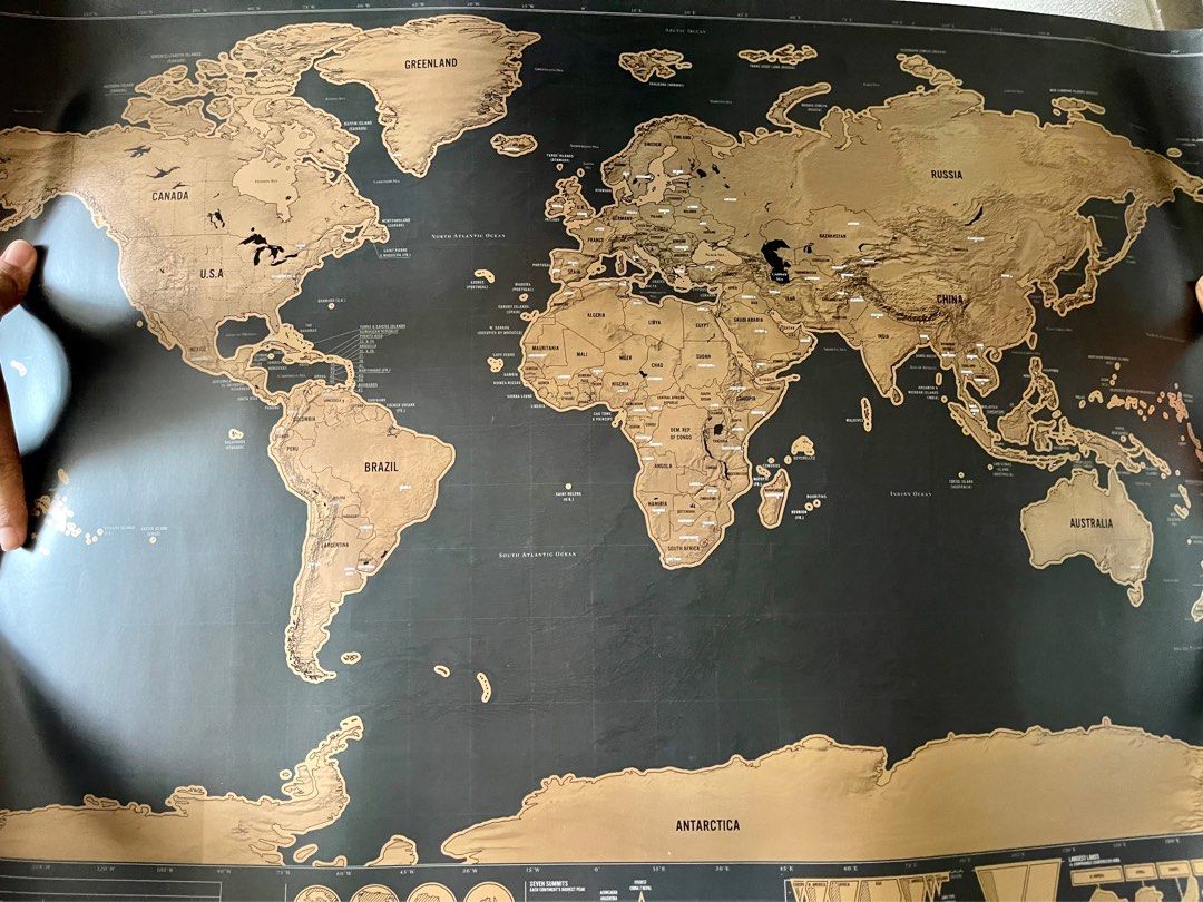 DELUXE EDITION MAP (Scratchables), Furniture & Home Living, Home Decor ...
