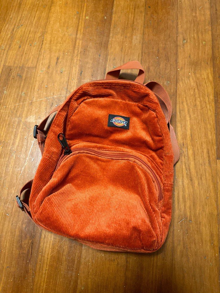 Dickies Red Orange Mini Corduroy Backpack