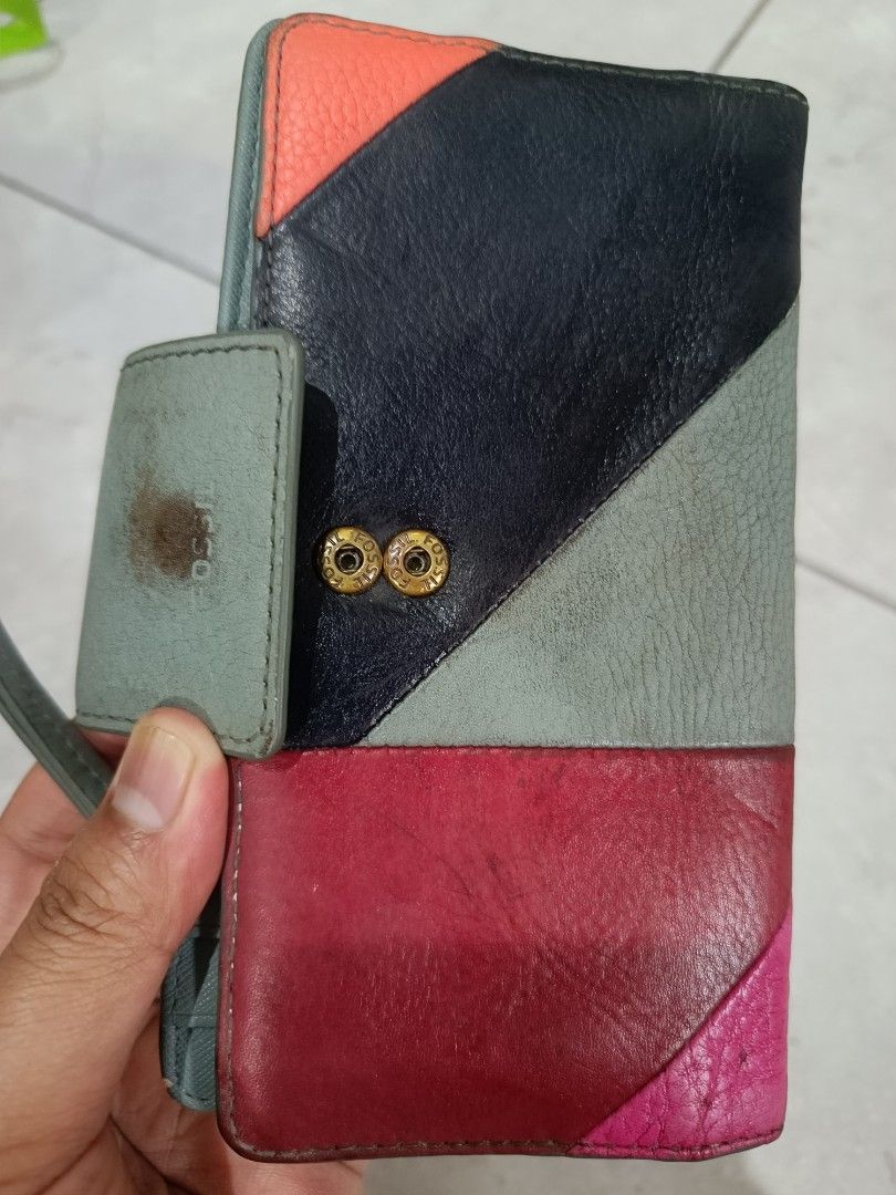 Dompet Kulit Fossil Emma Tab Cluch, Fesyen Wanita, Tas Dompet di