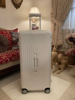 Essential Polycarbonate Check In Trunk Plus size color White Suitcase Luggage Travel Trolley Bag Maleta