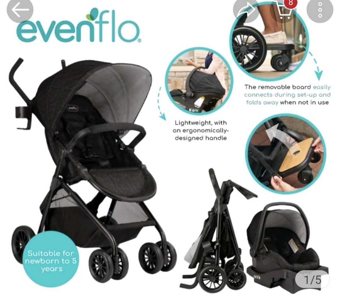 How to sale open evenflo stroller