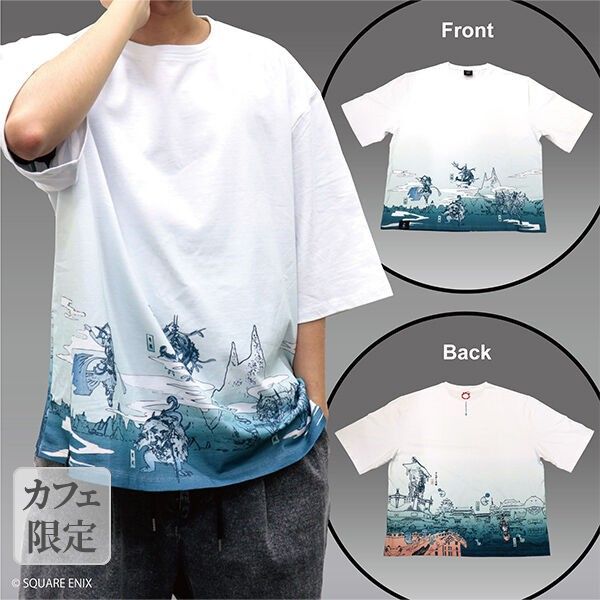 Final Fantasy XIV Square Enix Cafe Goods Stormblood Art T-Shirt