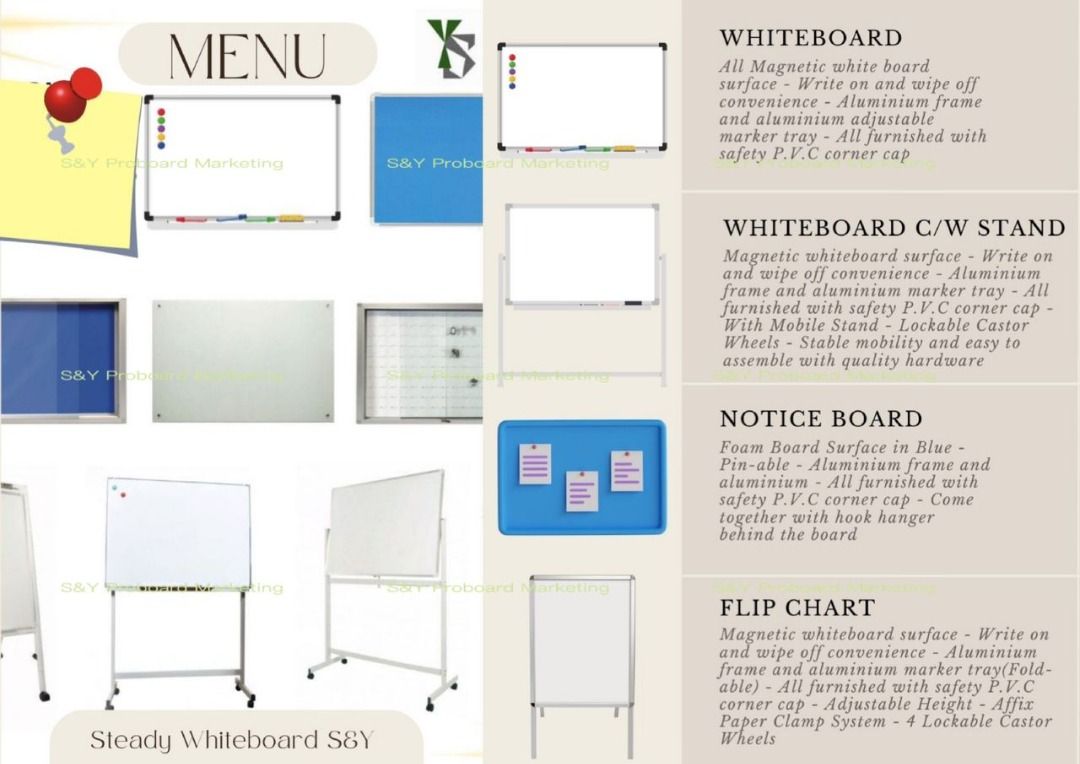 Flip Chart White Board Size 2x3 ft Whiteboard, Hobbies & Toys
