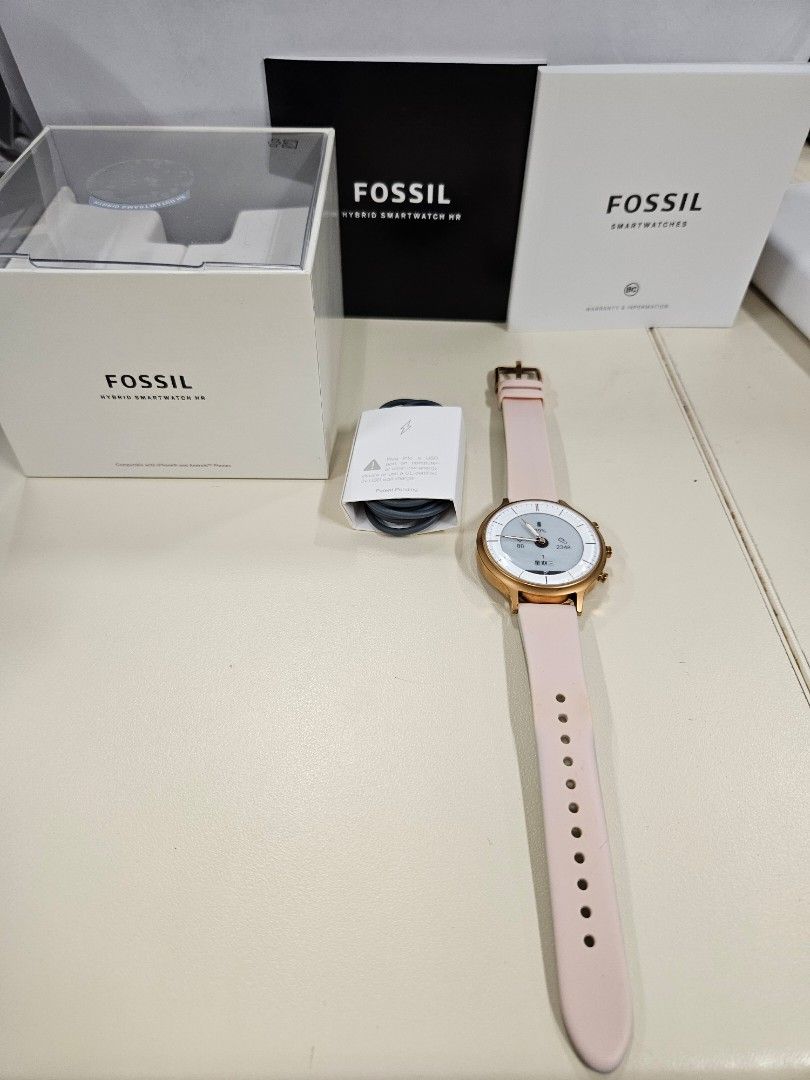 Fossil Hybrid Smartwatch HR Charter Blush Silicone Carousell