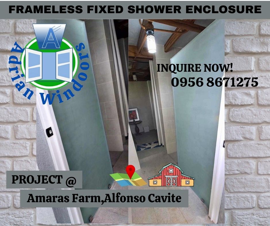 Frameless Fixed Shower Enclosure in Frosted Glass (Category: Other Home Furniture) located in Quezon City. Submitted by adrian_windoors (Listing ID 1292286131, Image 1). Description: 📌Newly Installed Frameless Fixed Shower Enclosure in Frosted Glass 🏡 Project Address: Amaras Farm, Alfonso Cavite 📍We accept Orders Nationwide 🏷Price Worthy #AdrianWinDoors #GuaranteedExcellentQuality #GoldenGlobeAwards #uPVCdoors #upvcwindows #framelessshowers #