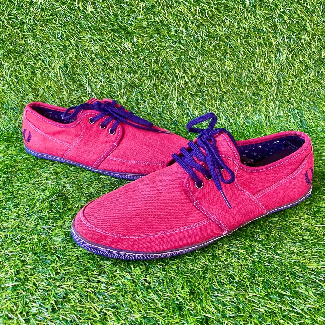 Fred perry red shoes sale