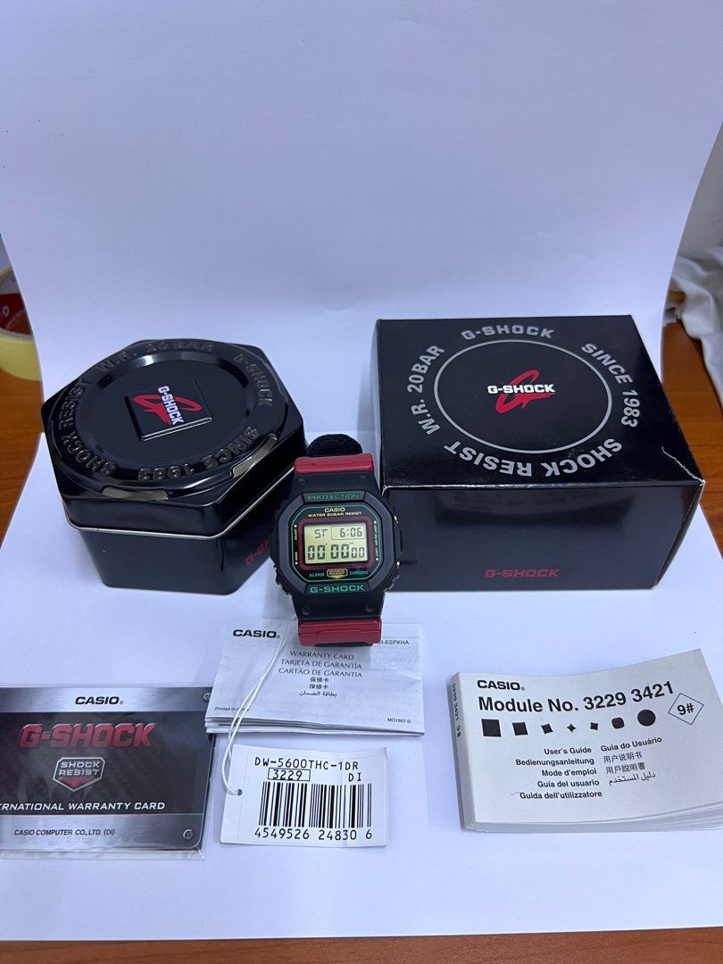 Gshock DW5600THC 1DR Full Set Tiptop Condition Men s Fashion Watches Accessories Watches on Carousell
