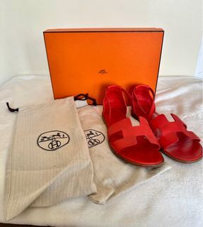 Hermes santorini sandals size 38 authentic