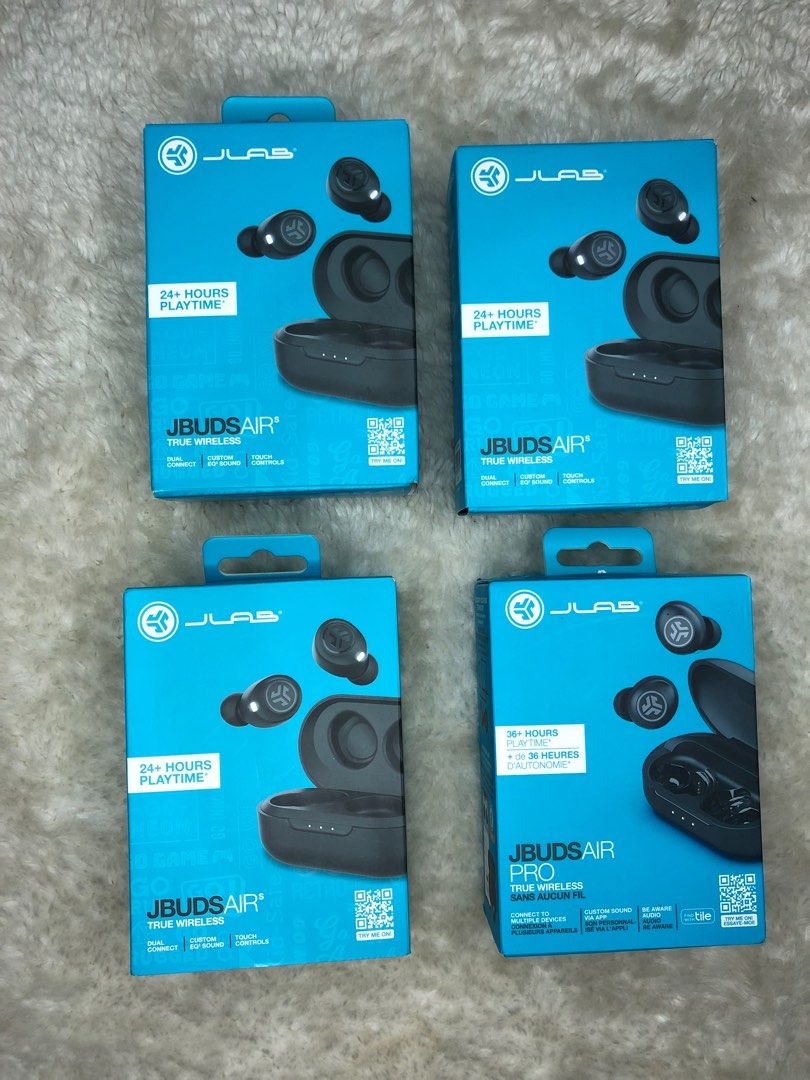 JLAB JBUDS AIR TRUE WIRELESS EARBUDS (Category: Headphones & Headsets) located in Legazpi City. Submitted by albay.hype.shop (Listing ID 1292394608, Image 1). Description: JLAB JBUDS AIR 1,600 JLAB JBUDS AIR PRO 1,800 BRANDNEW LEGIT TRUE WIRELESS EARBUDS -GCASH MOP -JNT/LBC.