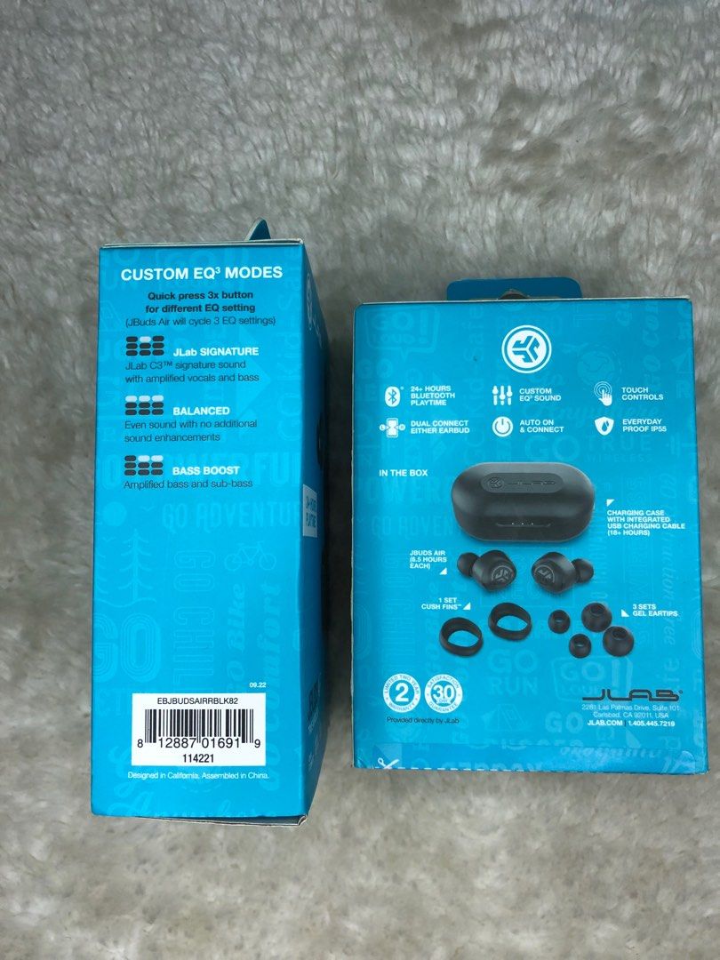 JLAB JBUDS AIR TRUE WIRELESS EARBUDS (Category: Headphones & Headsets) located in Legazpi City. Submitted by albay.hype.shop (Listing ID 1292394608, Image 2). Description: JLAB JBUDS AIR 1,600 JLAB JBUDS AIR PRO 1,800 BRANDNEW LEGIT TRUE WIRELESS EARBUDS -GCASH MOP -JNT/LBC.