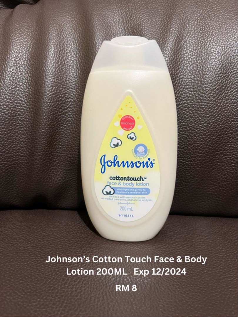 Johnson's Cotton Touch Face&Body lotion 200ml, Babies & Kids, Bathing &  Changing, Baby Toiletries & Grooming on Carousell