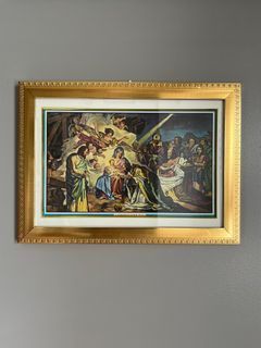 LA ADORACIÓN DE LOS REYES (The Adoration of the Kings) Framed Vintage Print