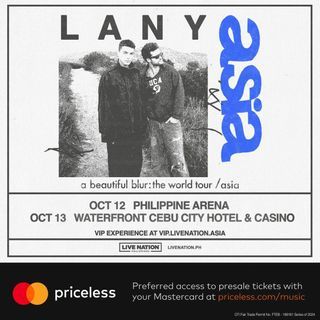 LANY | A Beautiful Blur (Manila) - LBA Regular Section 113 Row 23 (GREAT VIEW OF THE ARTISTS) - 2 UNCLAIMED Tickets Available - Magkatabi