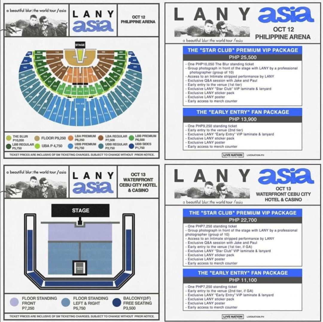 Lany Cebu Balcony Tickets, Tickets & Vouchers, Event Tickets on Carousell