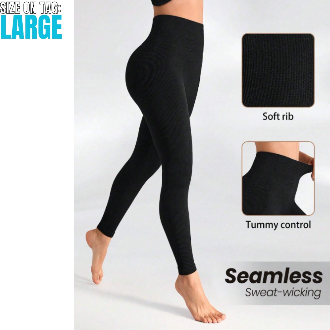 SHEIN Yoga Basic Plus Tummy Control Sports Leggings