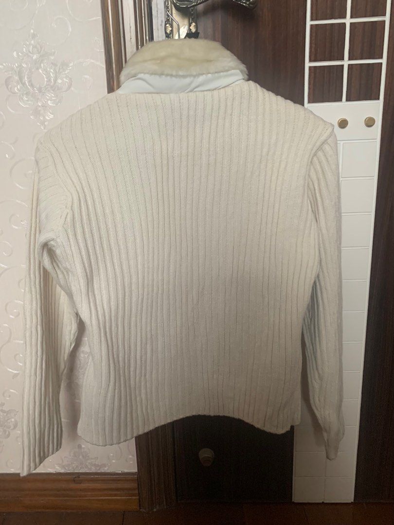 Lauren Taylor knit white jacket sweater Lauren Taylor