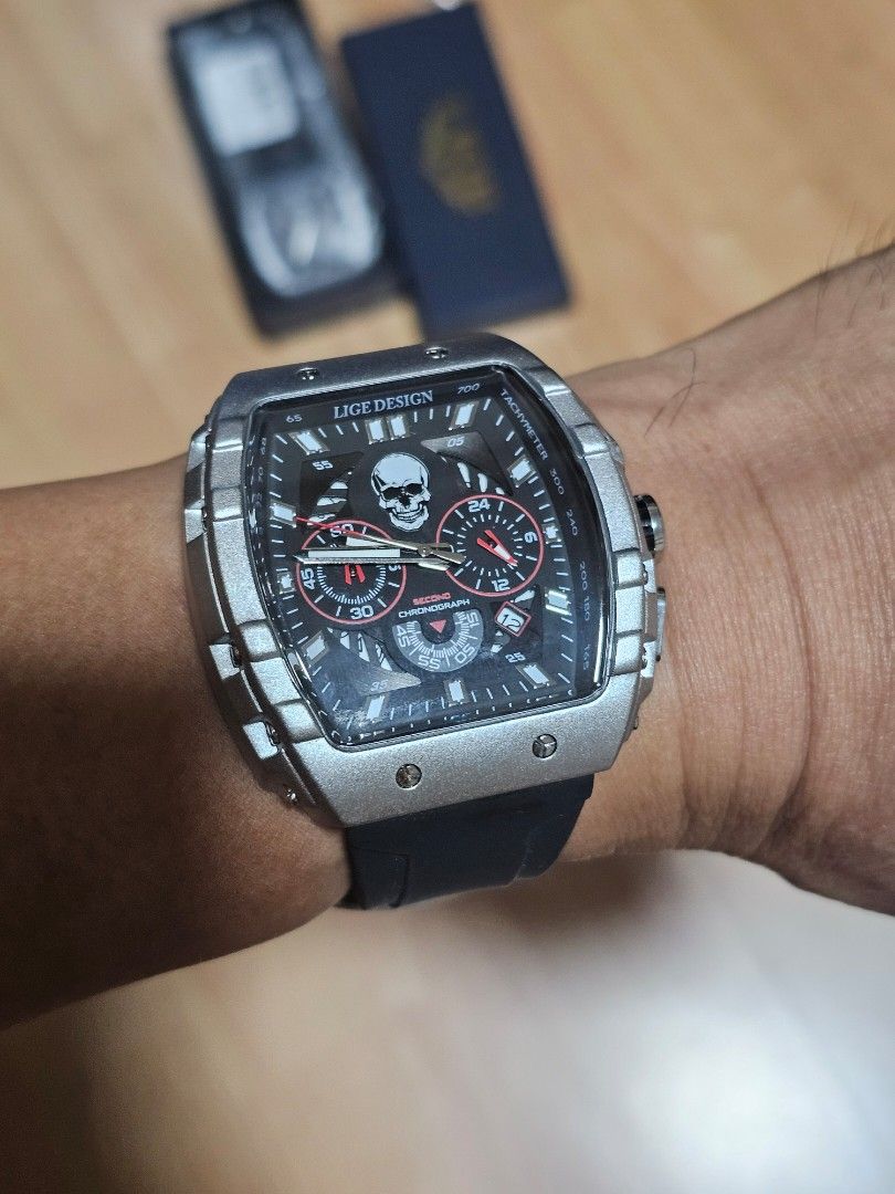 Lige Skull premium fashion watch Men s Fashion Watches Accessories Watches on Carousell