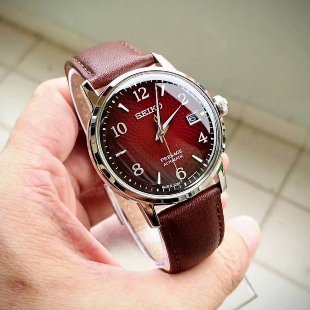 seiko presage cocktail time red